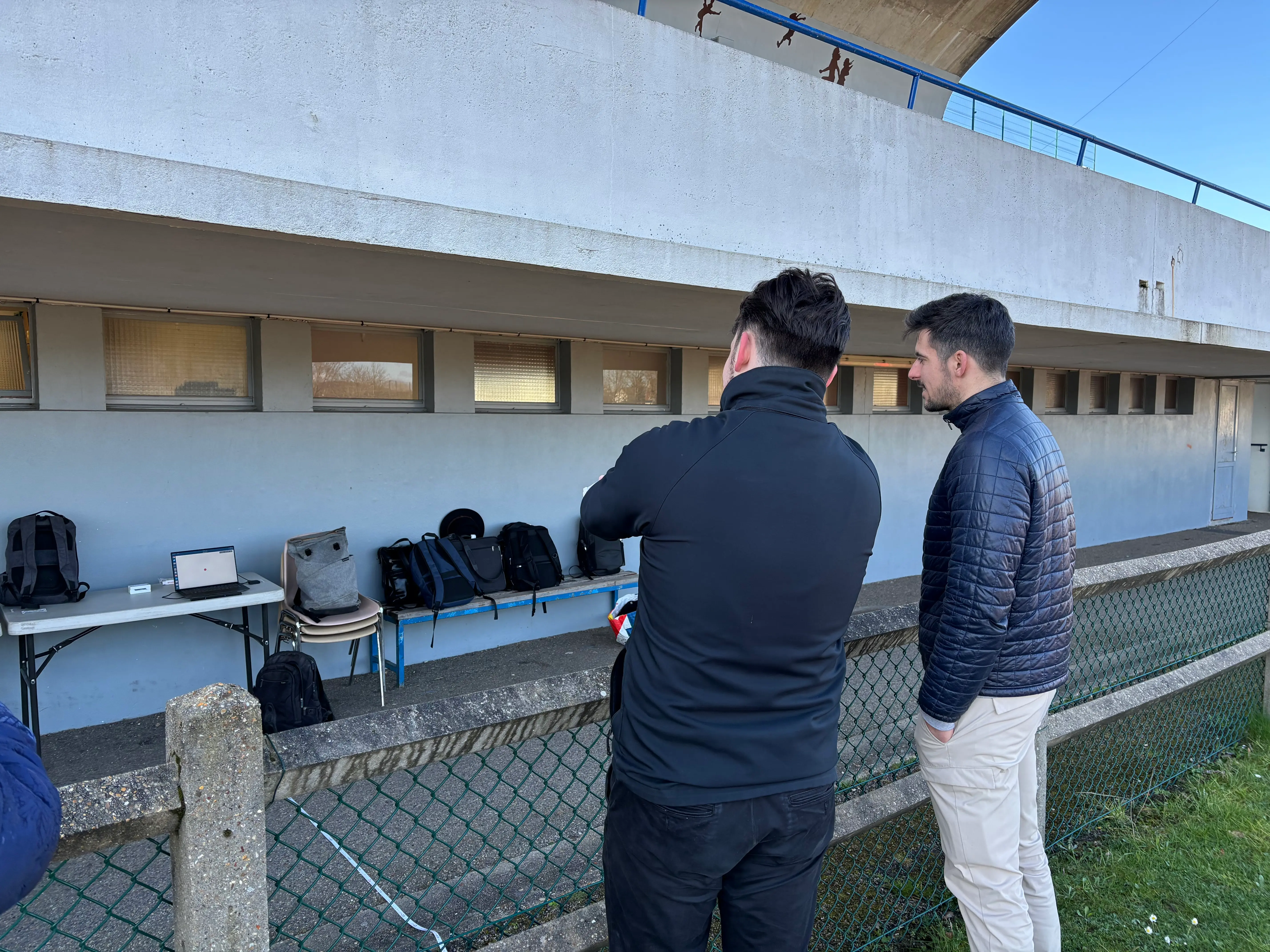 Troisième photo des chercheurs au Stade de Sotteville